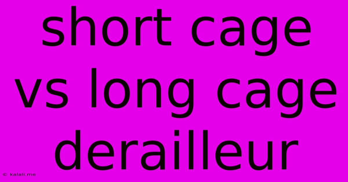 Short Cage Vs Long Cage Derailleur