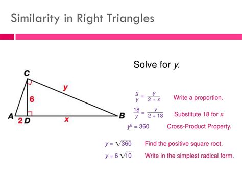 Similarity And Altitudes In Right Triangles