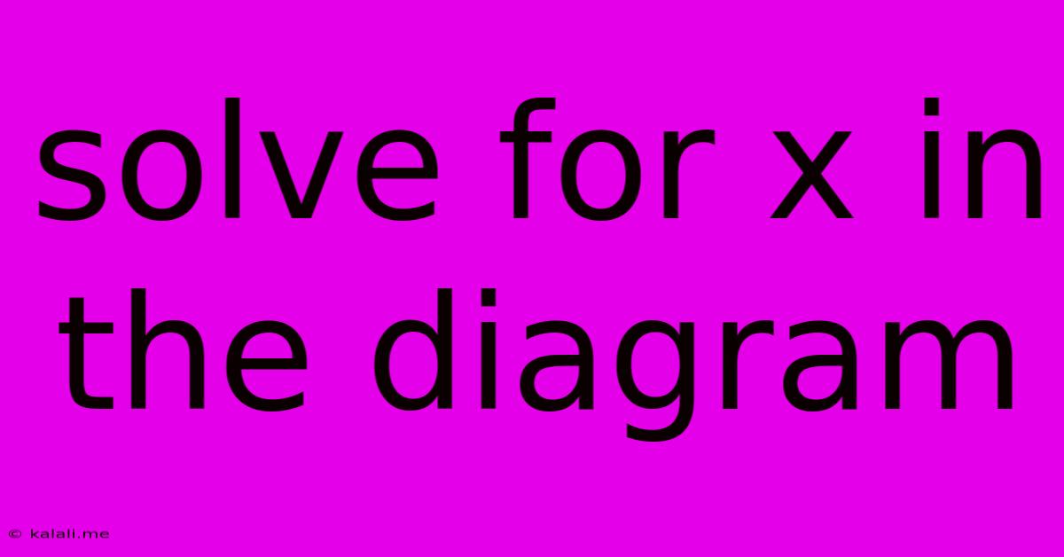 Solve For X In The Diagram