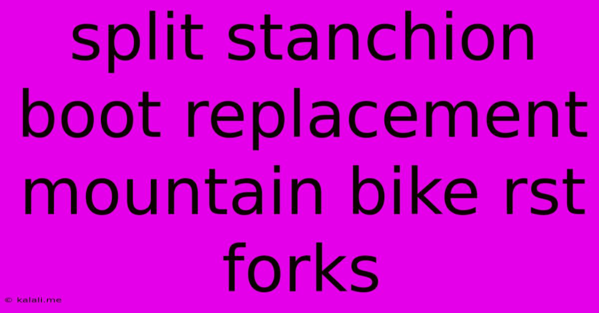 Split Stanchion Boot Replacement Mountain Bike Rst Forks