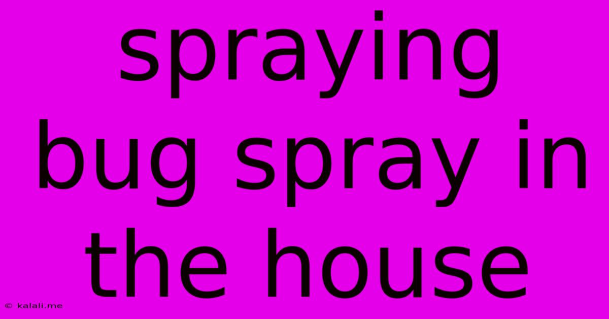 Spraying Bug Spray In The House