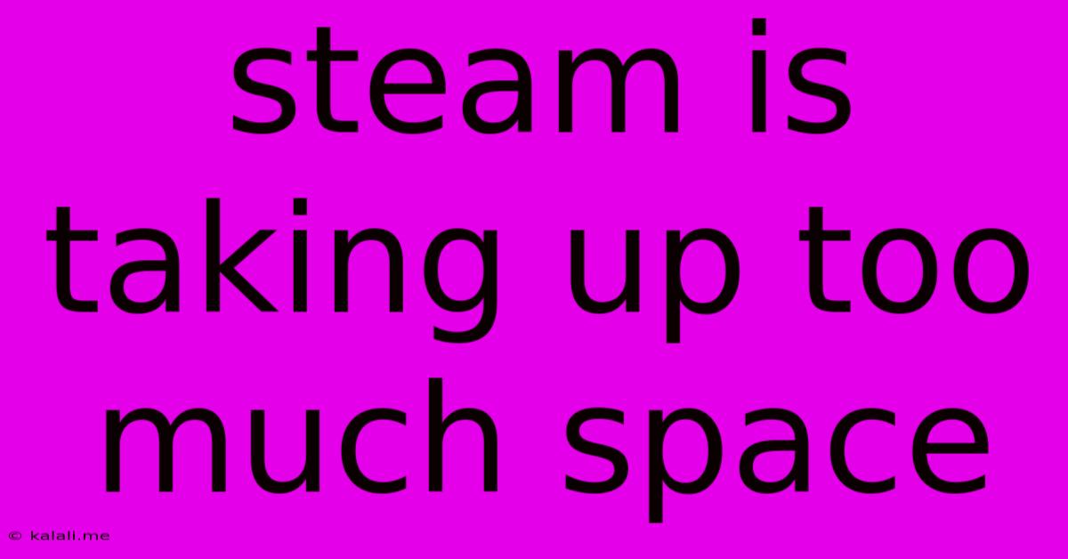 Steam Is Taking Up Too Much Space