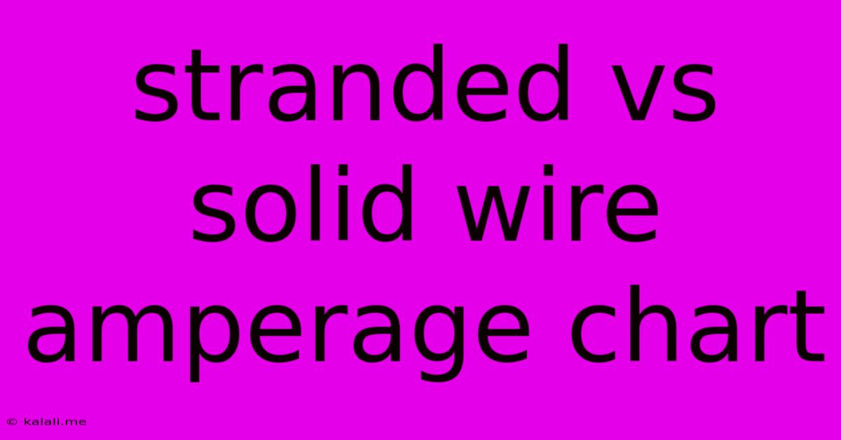 Stranded Vs Solid Wire Amperage Chart