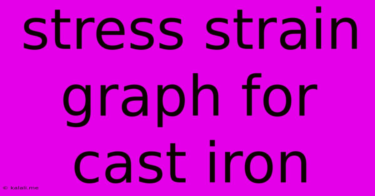 Stress Strain Graph For Cast Iron
