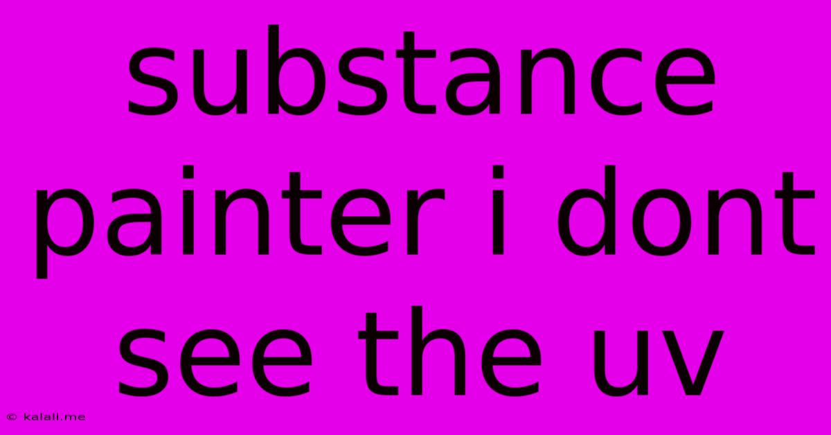 Substance Painter I Dont See The Uv