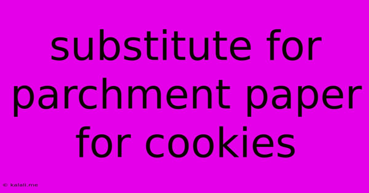 Substitute For Parchment Paper For Cookies