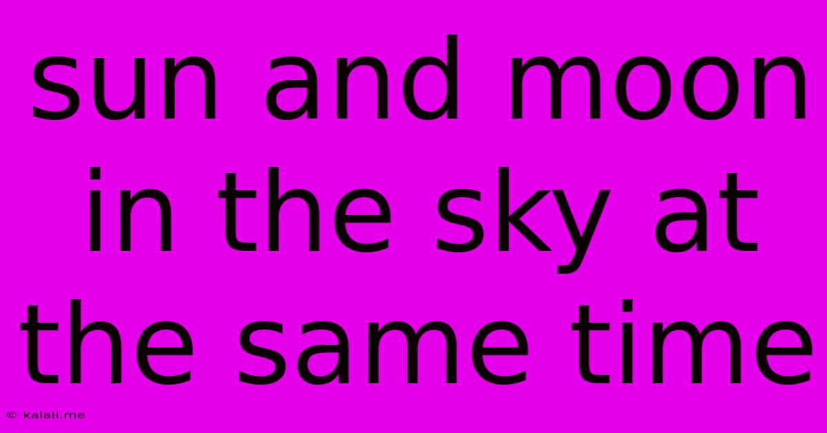 Sun And Moon In The Sky At The Same Time