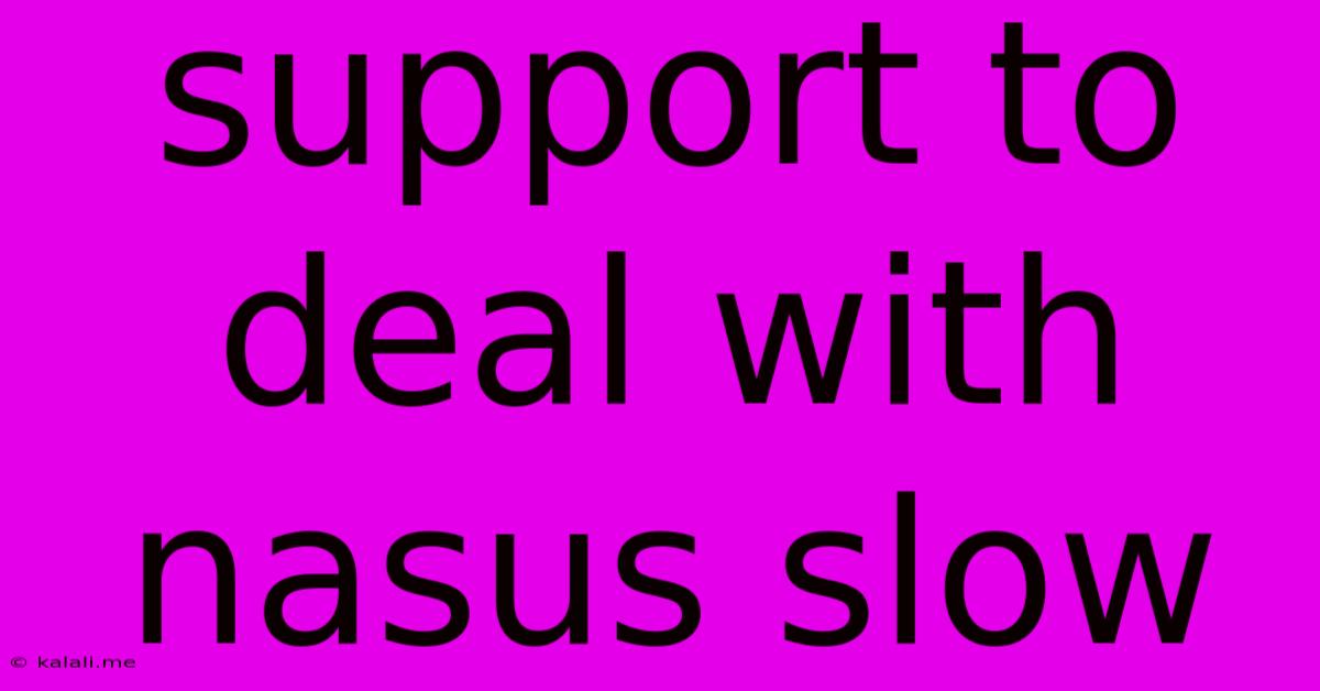 Support To Deal With Nasus Slow