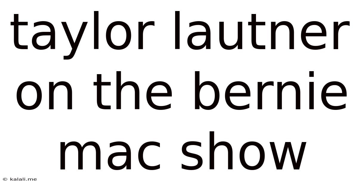 Taylor Lautner On The Bernie Mac Show