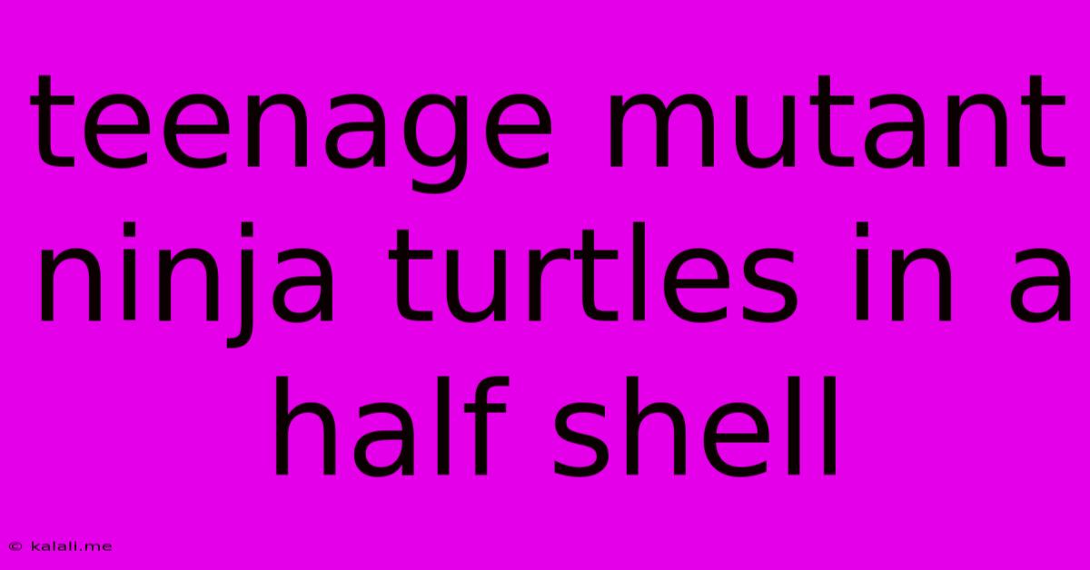 Teenage Mutant Ninja Turtles In A Half Shell