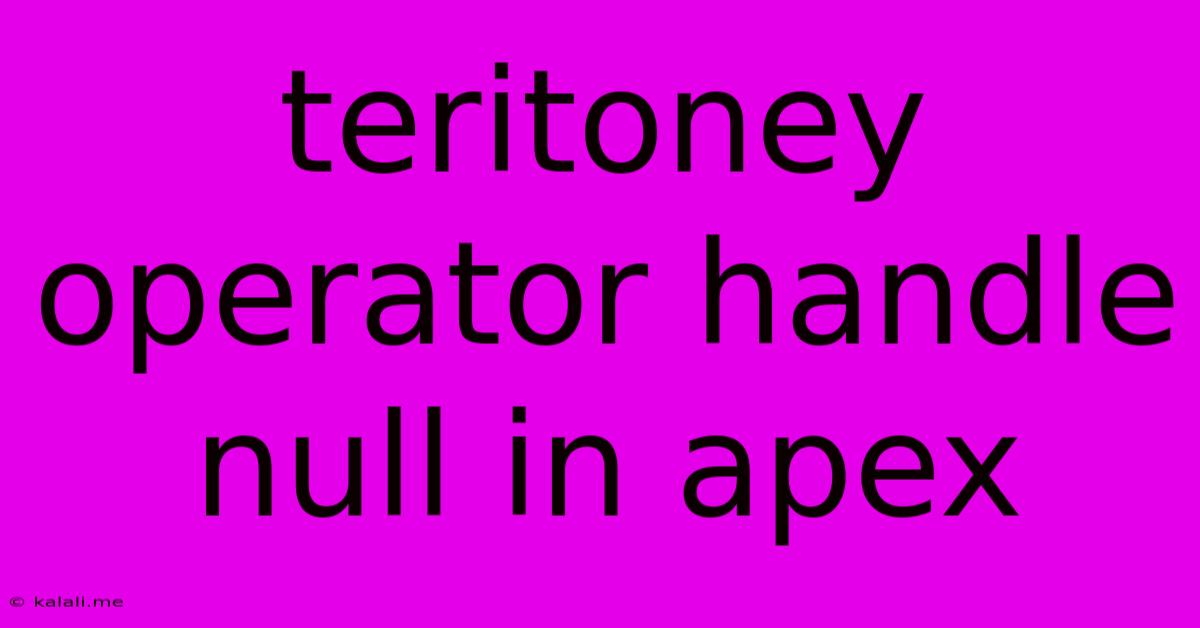 Teritoney Operator Handle Null In Apex