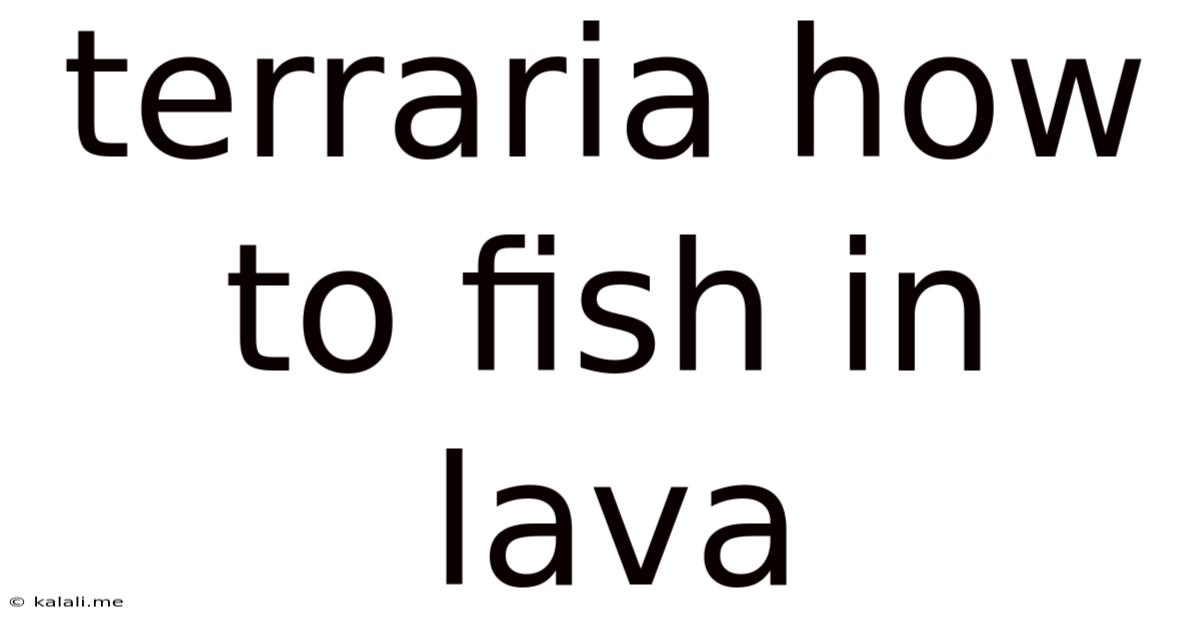 Terraria How To Fish In Lava