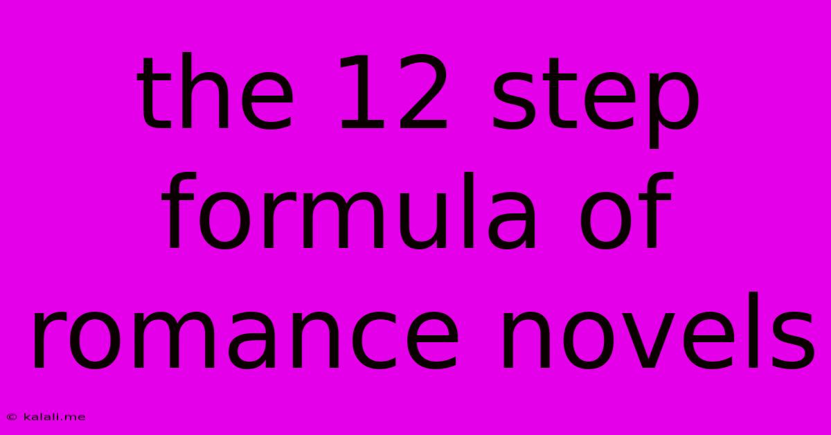 The 12 Step Formula Of Romance Novels