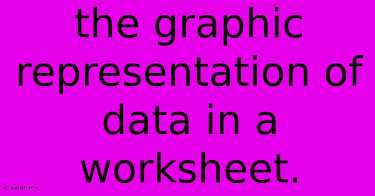 The Graphic Representation Of Data In A Worksheet.