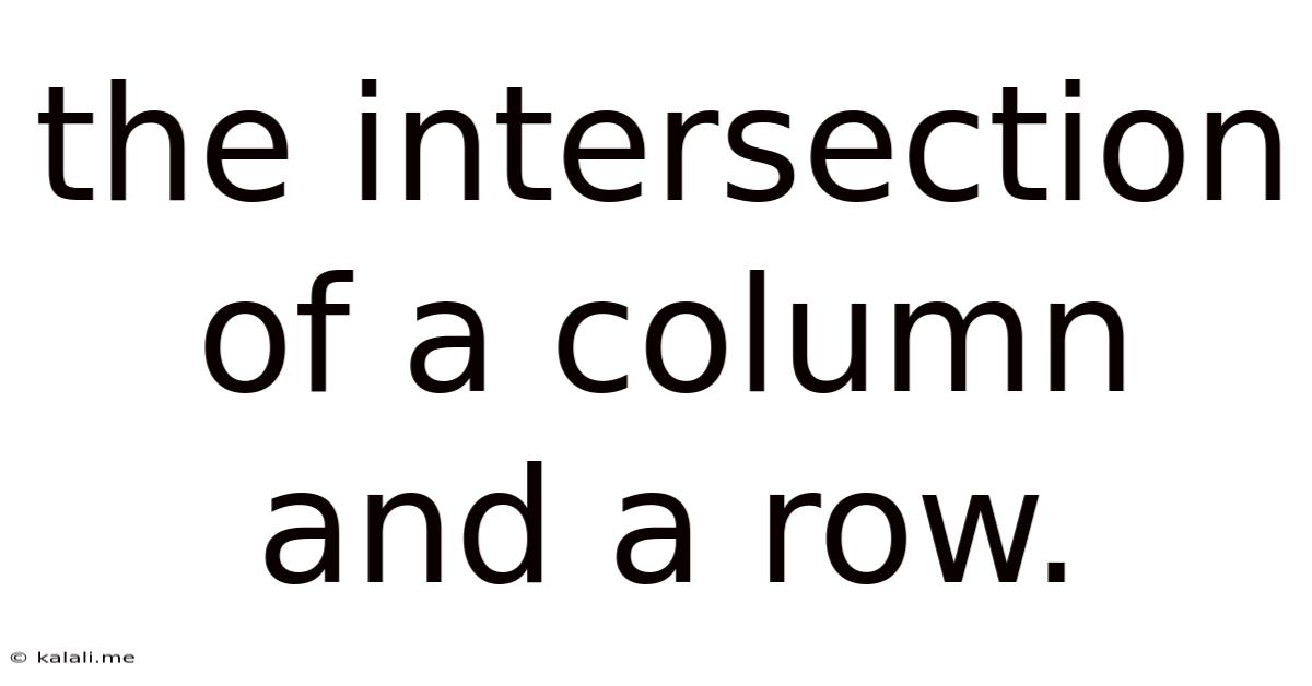 The Intersection Of A Column And A Row.