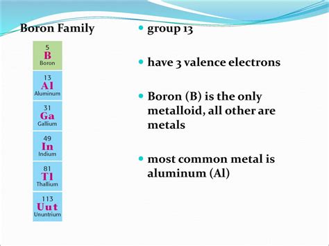 The Only Metalloid With 3 Valence Electrons