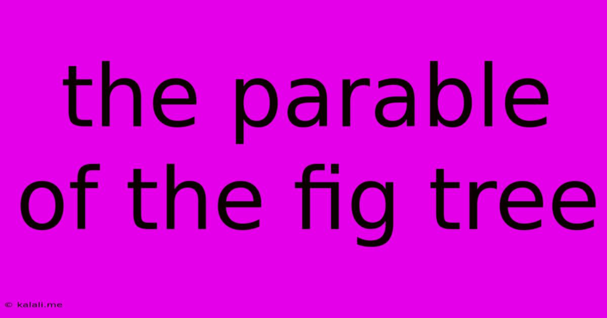 The Parable Of The Fig Tree