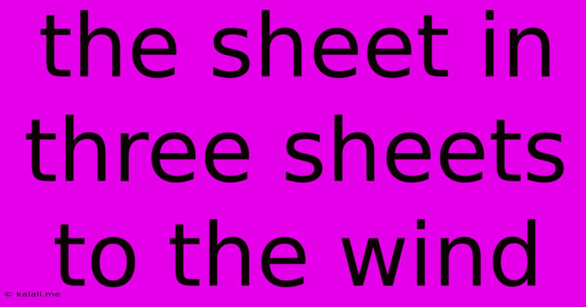 The Sheet In Three Sheets To The Wind