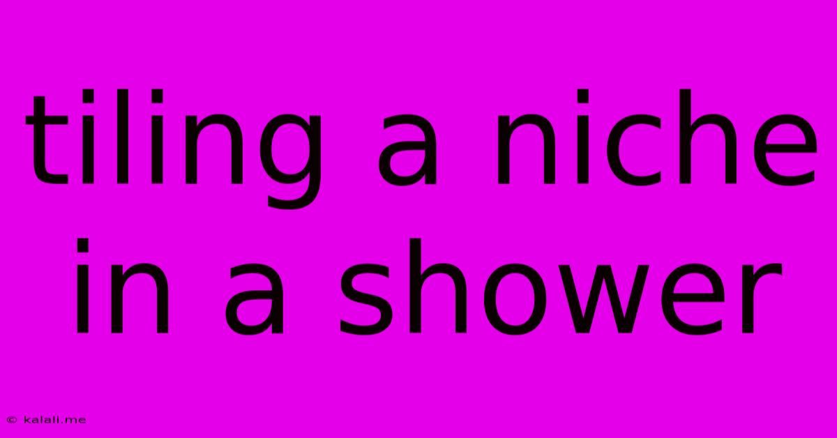 Tiling A Niche In A Shower