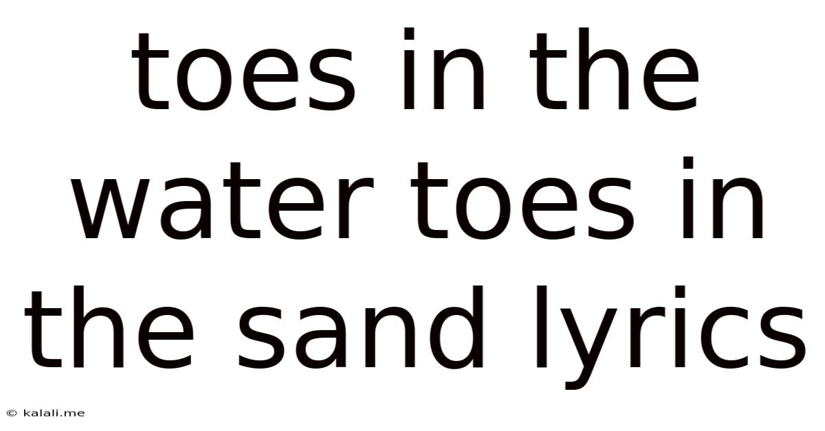 Toes In The Water Toes In The Sand Lyrics