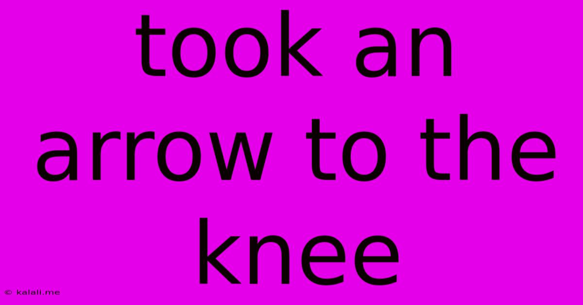Took An Arrow To The Knee