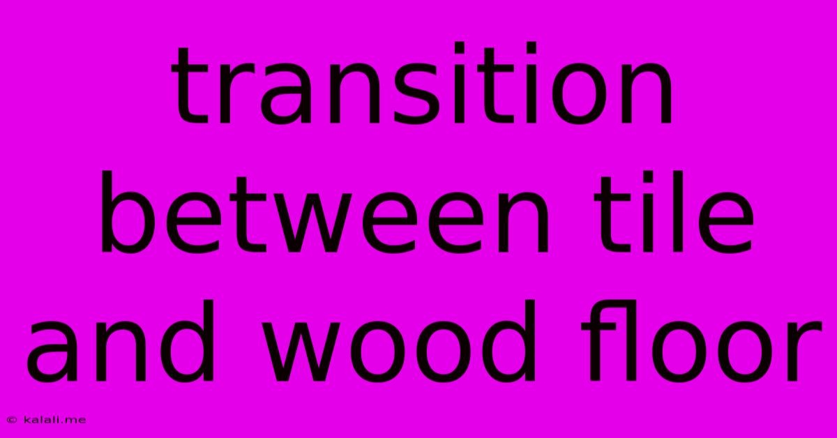 Transition Between Tile And Wood Floor