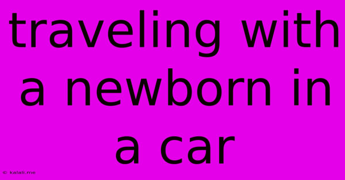 Traveling With A Newborn In A Car