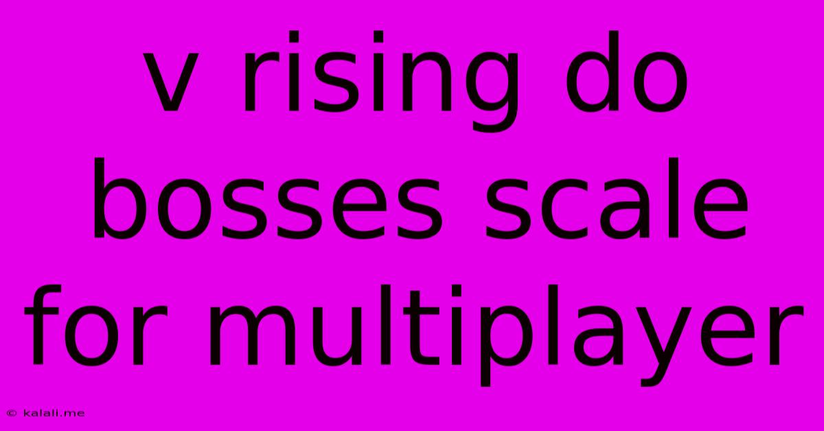 V Rising Do Bosses Scale For Multiplayer