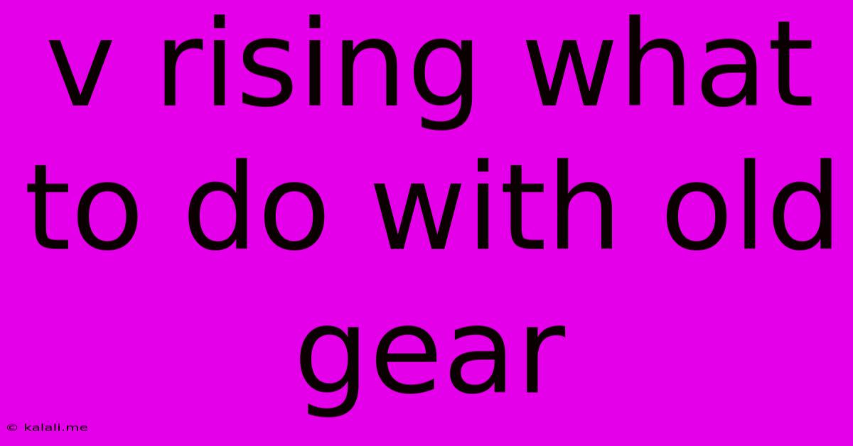 V Rising What To Do With Old Gear