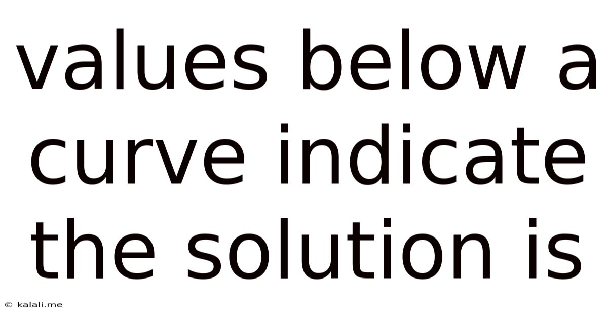 Values Below A Curve Indicate The Solution Is