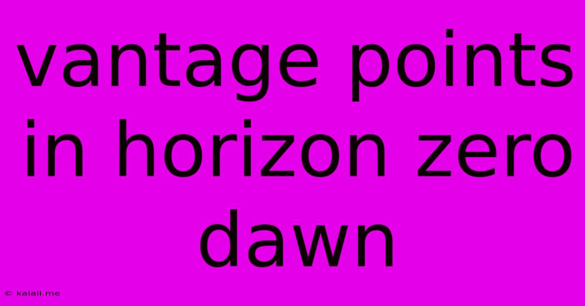 Vantage Points In Horizon Zero Dawn