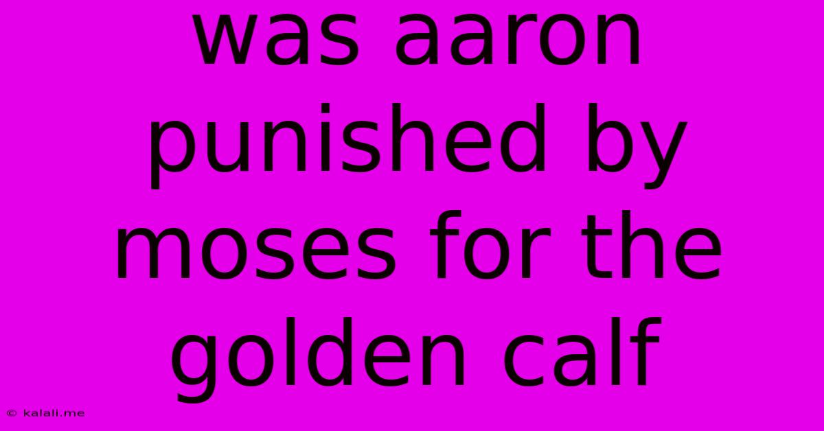Was Aaron Punished By Moses For The Golden Calf