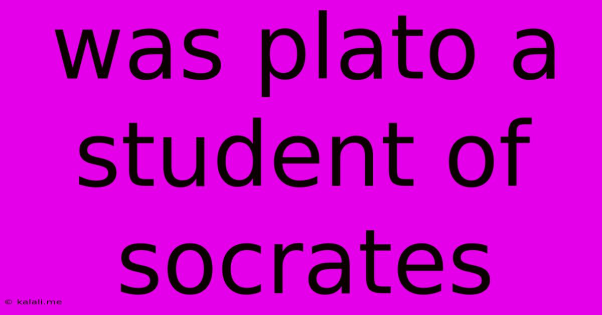 Was Plato A Student Of Socrates