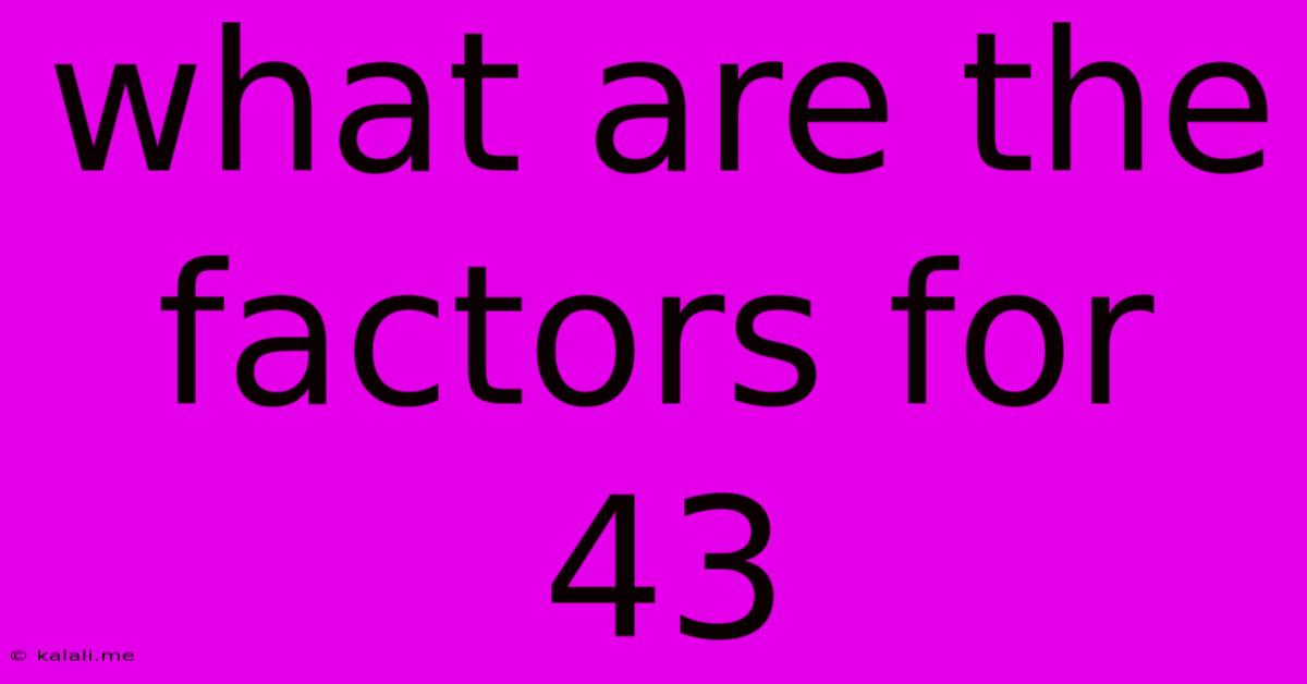 What Are The Factors For 43