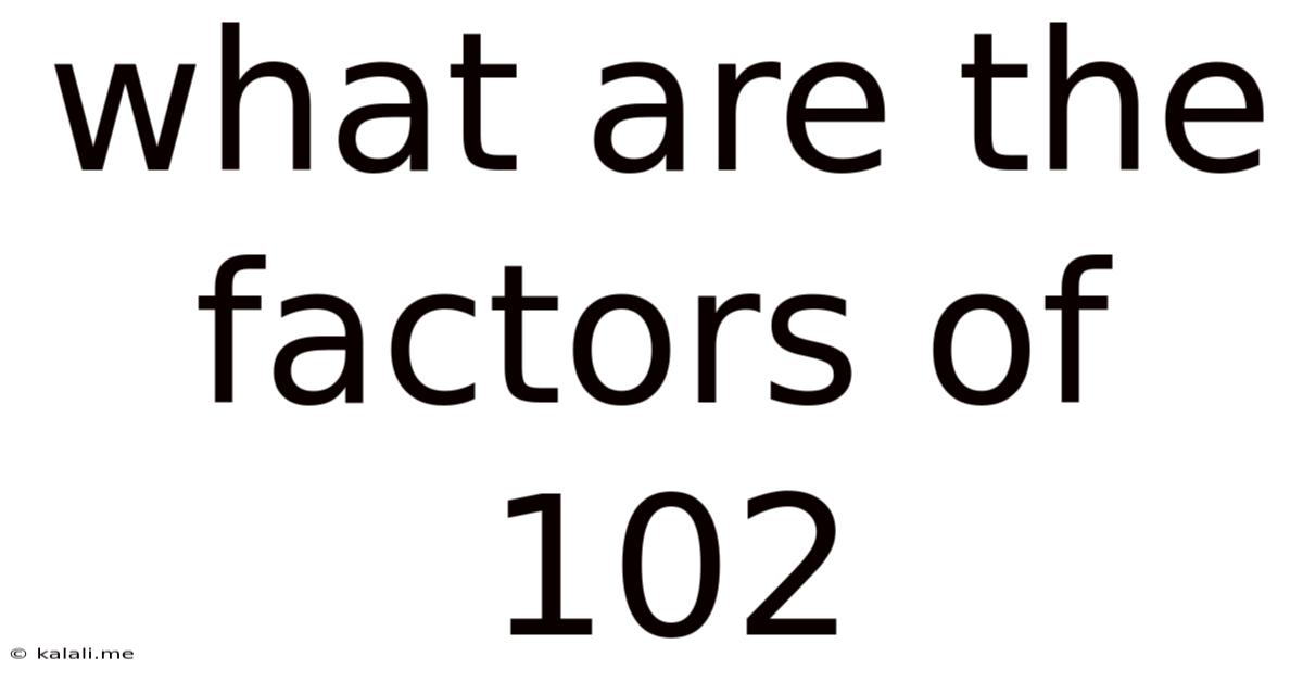 What Are The Factors Of 102