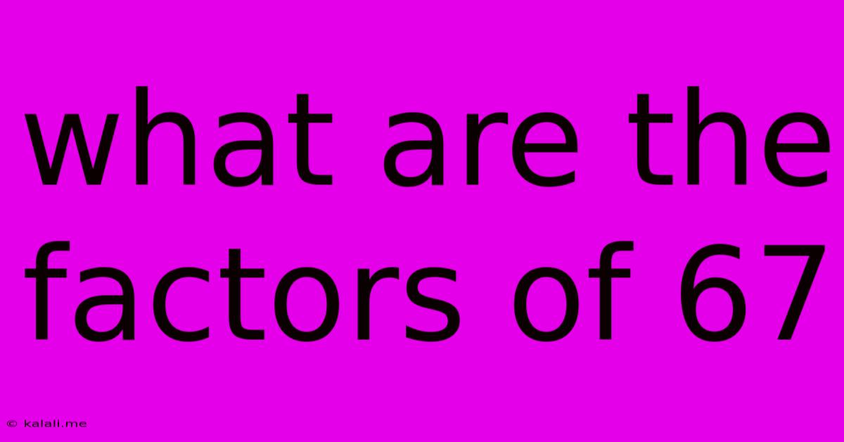 What Are The Factors Of 67