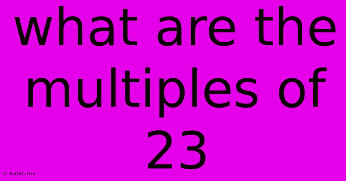 What Are The Multiples Of 23