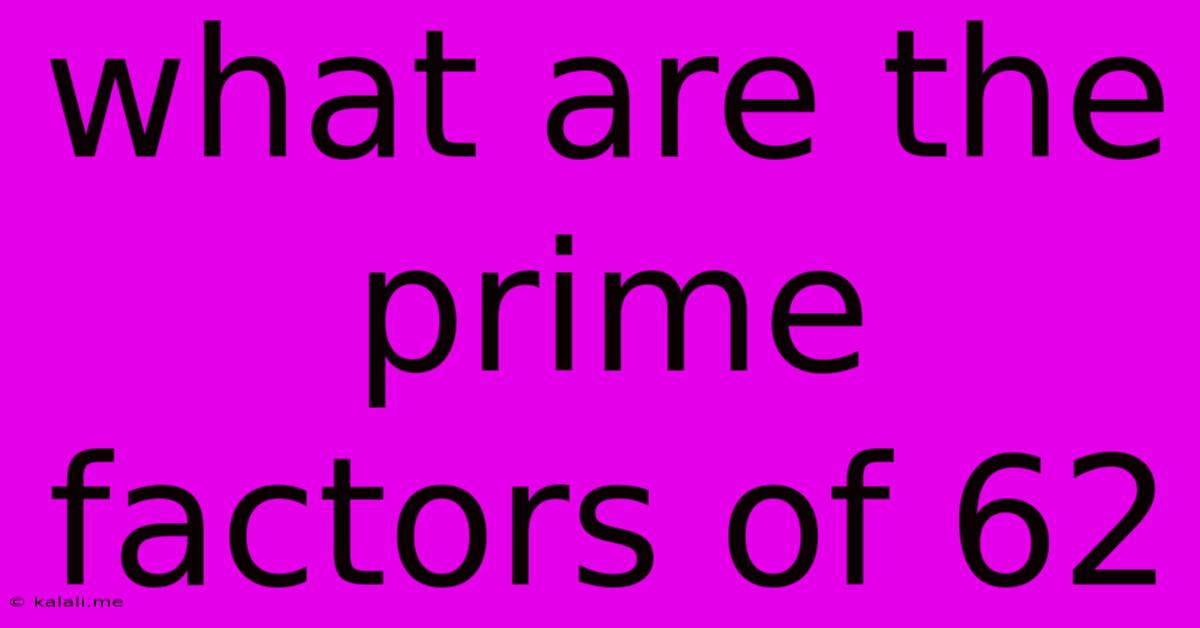 What Are The Prime Factors Of 62
