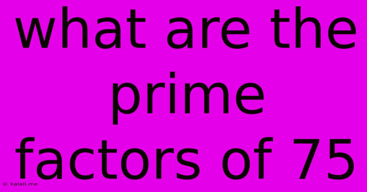 What Are The Prime Factors Of 75
