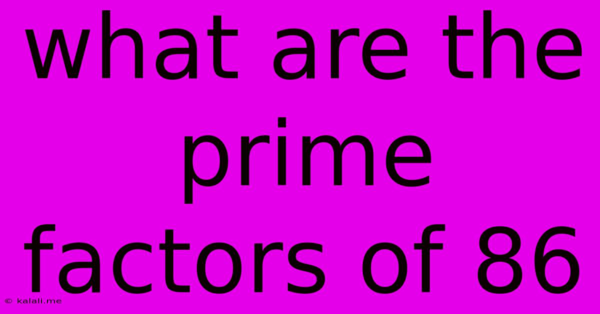 What Are The Prime Factors Of 86