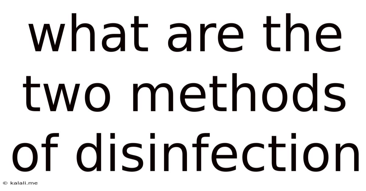 What Are The Two Methods Of Disinfection