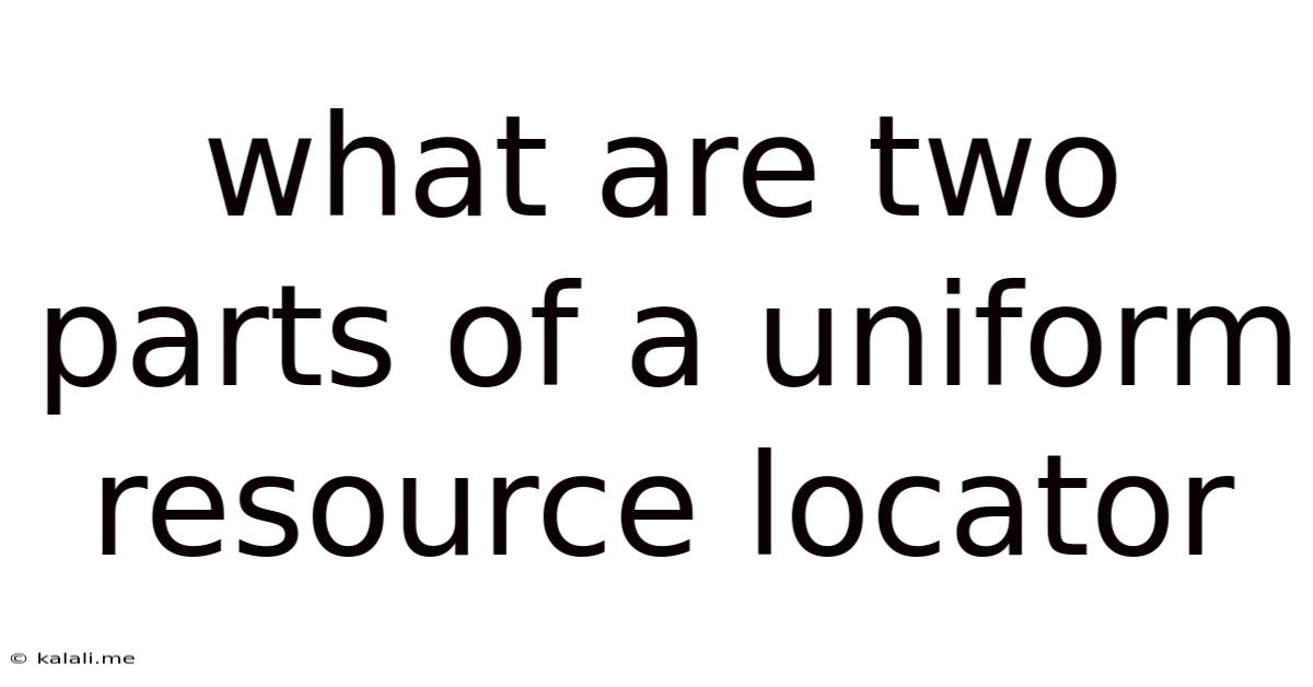What Are Two Parts Of A Uniform Resource Locator