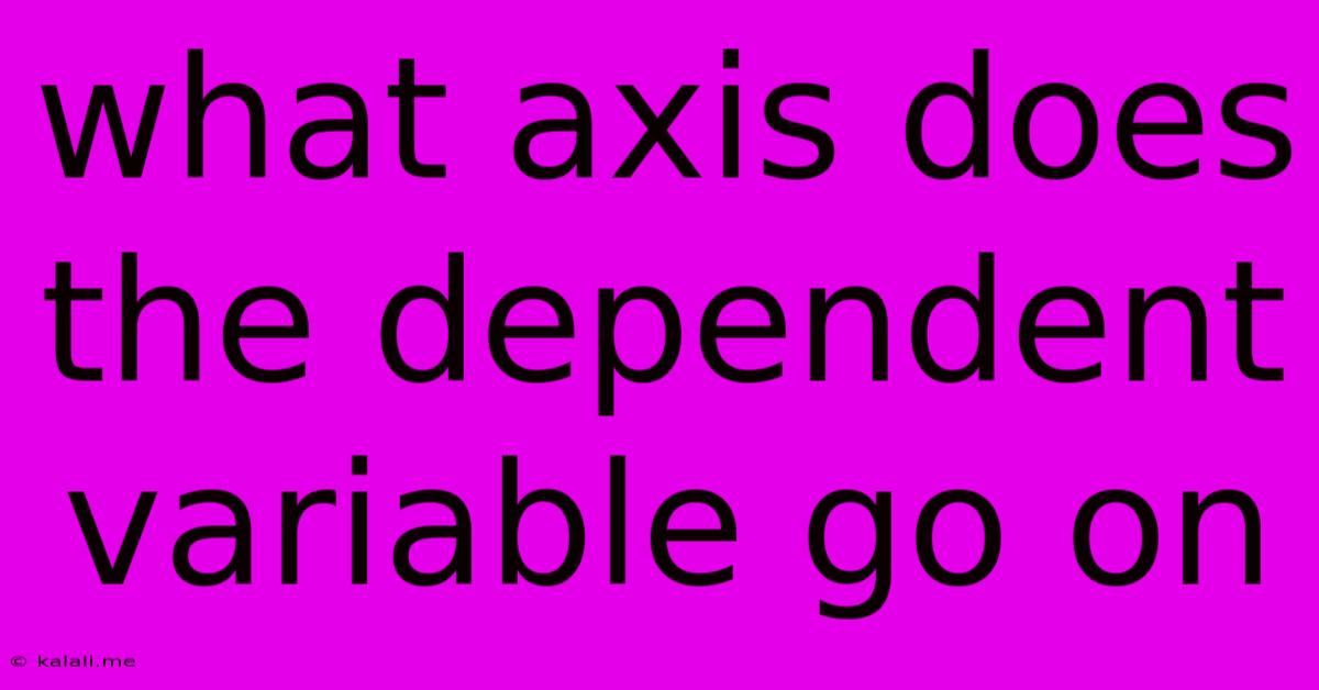 What Axis Does The Dependent Variable Go On