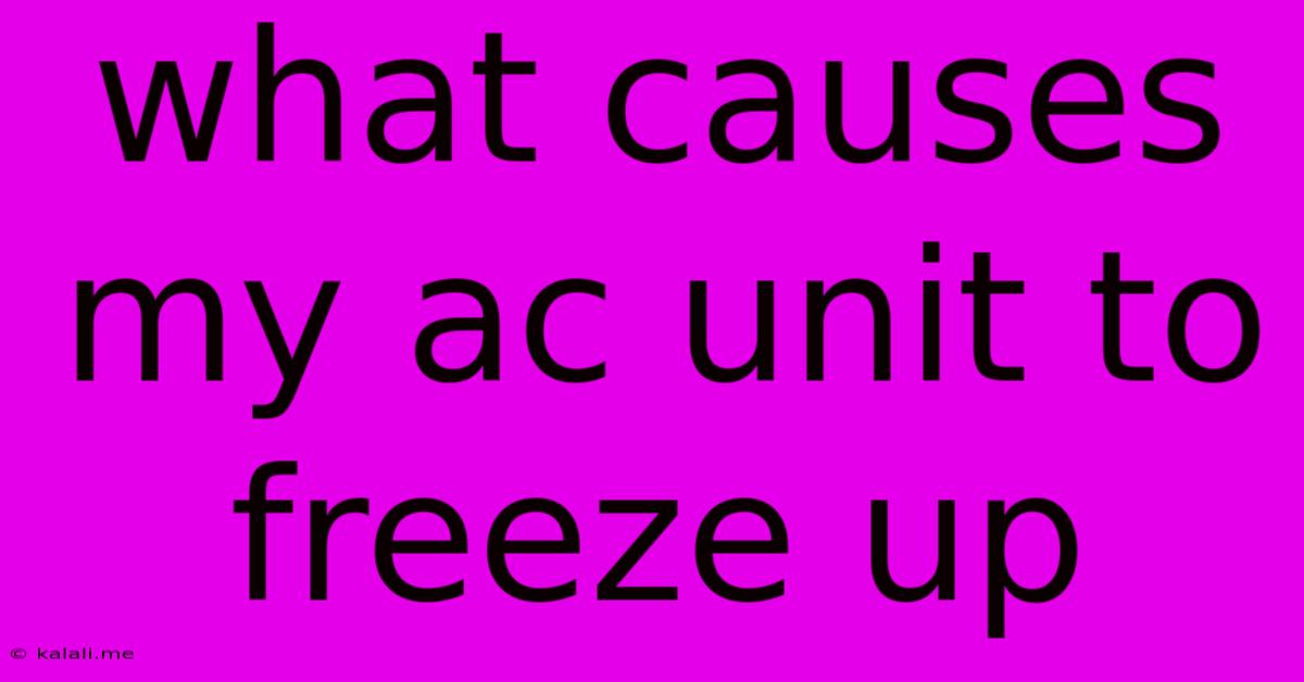 What Causes My Ac Unit To Freeze Up