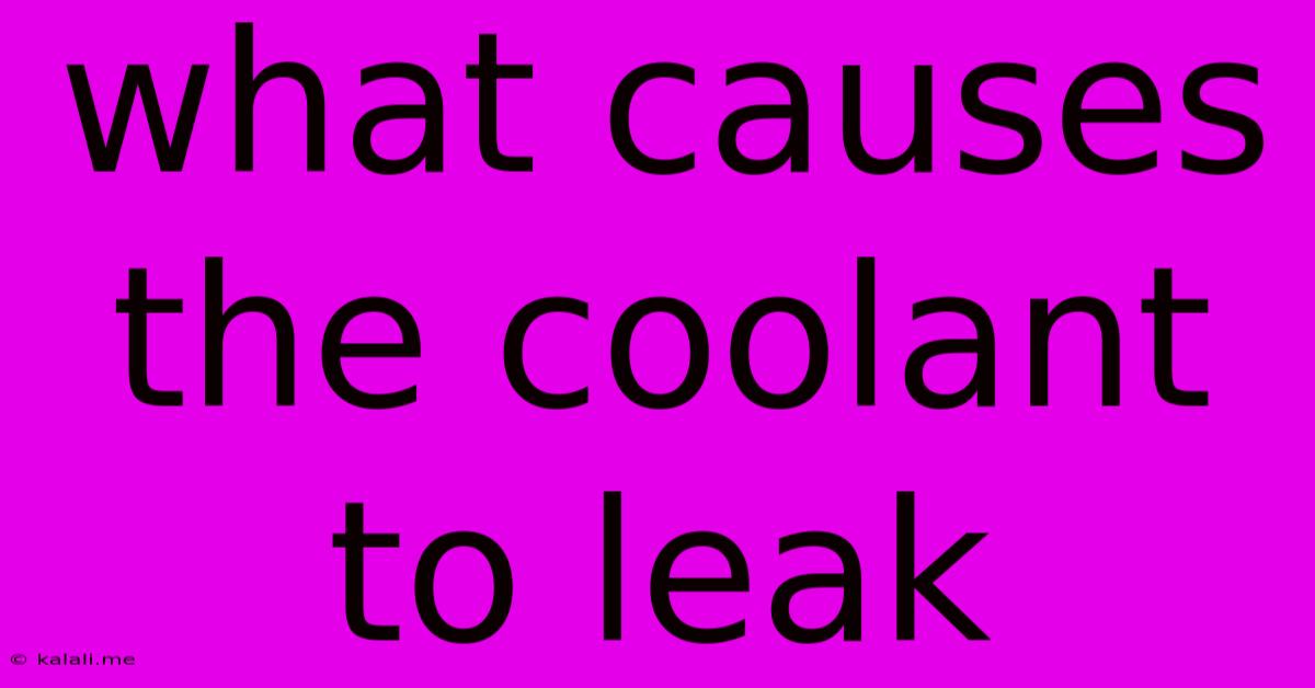 What Causes The Coolant To Leak