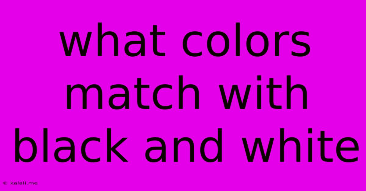 What Colors Match With Black And White