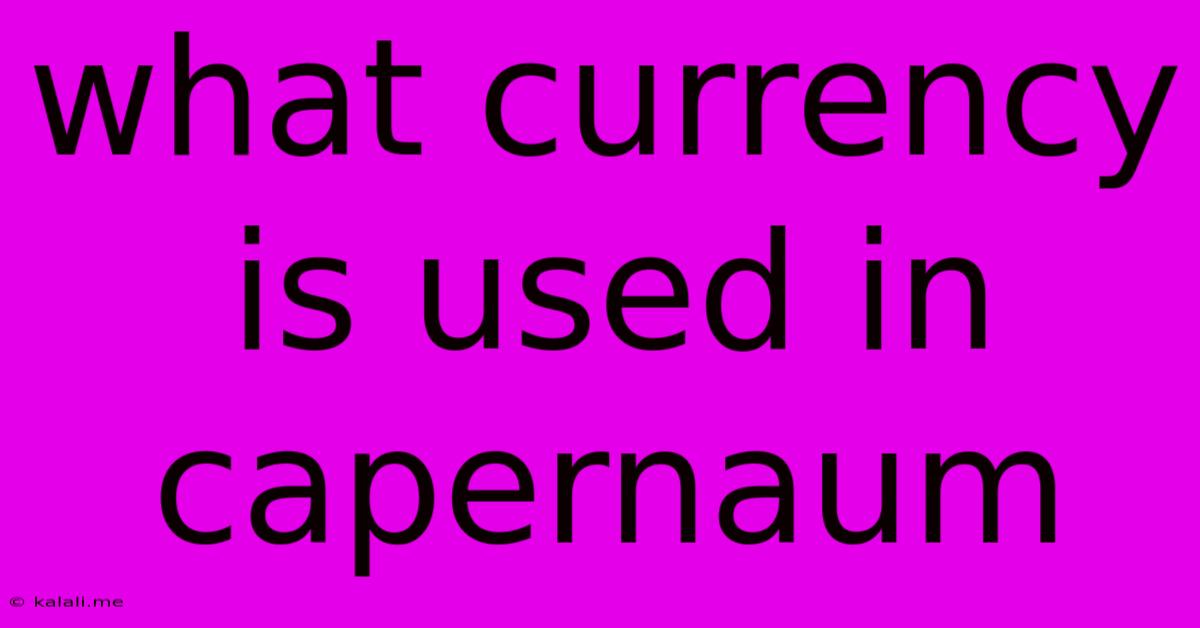 What Currency Is Used In Capernaum