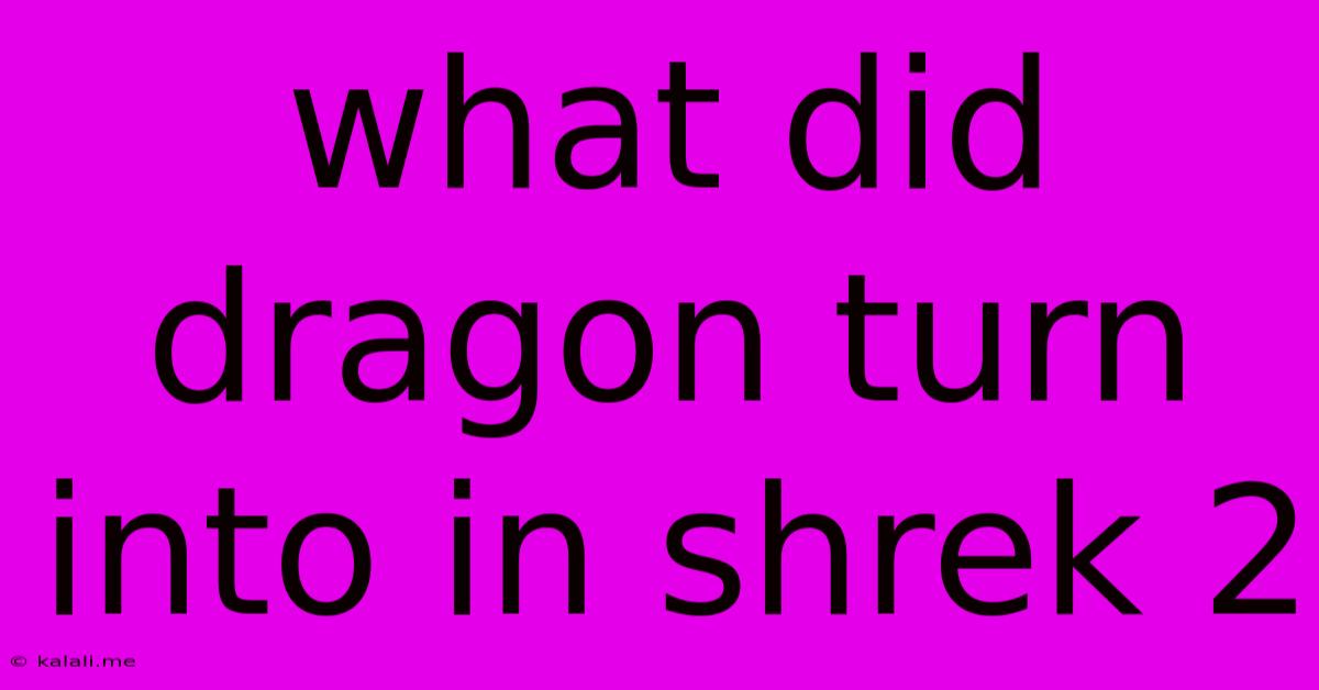 What Did Dragon Turn Into In Shrek 2