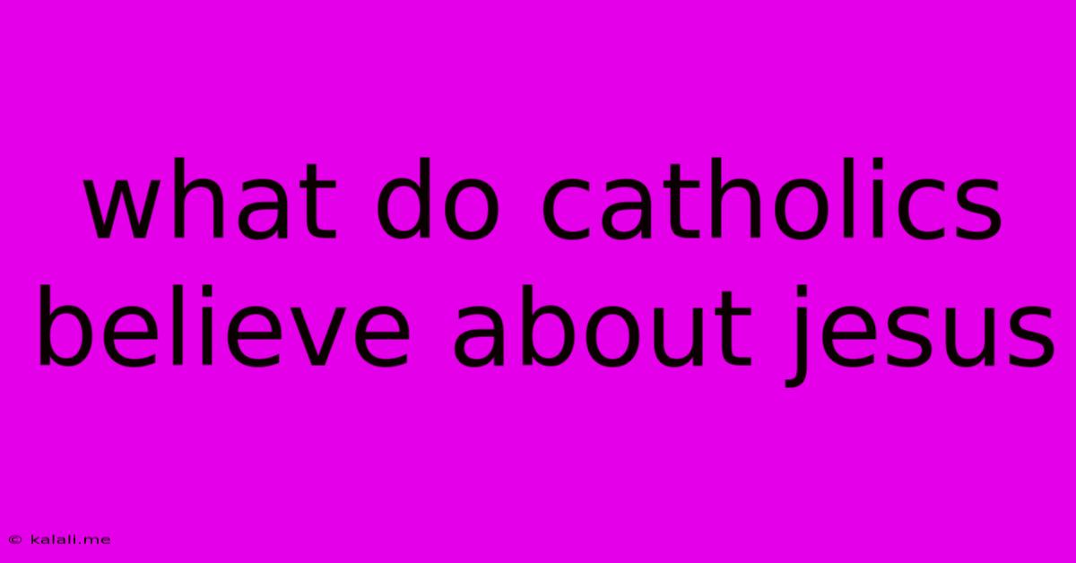 What Do Catholics Believe About Jesus