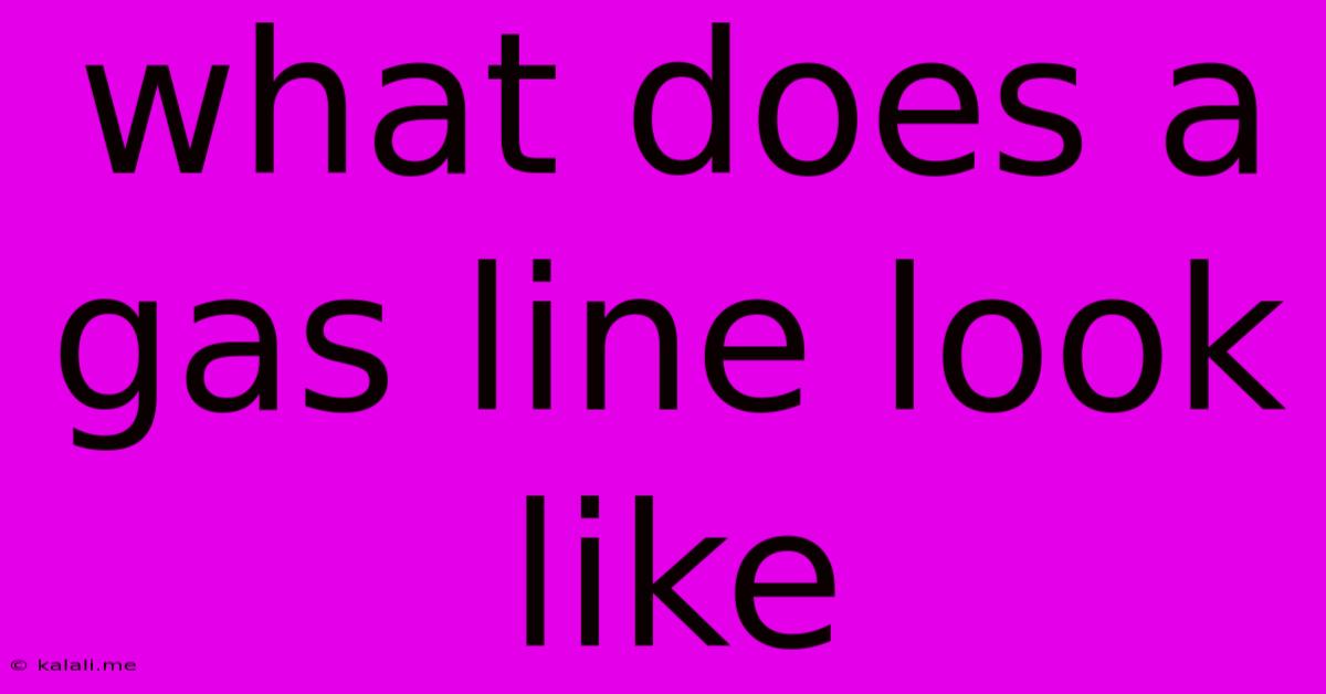 What Does A Gas Line Look Like